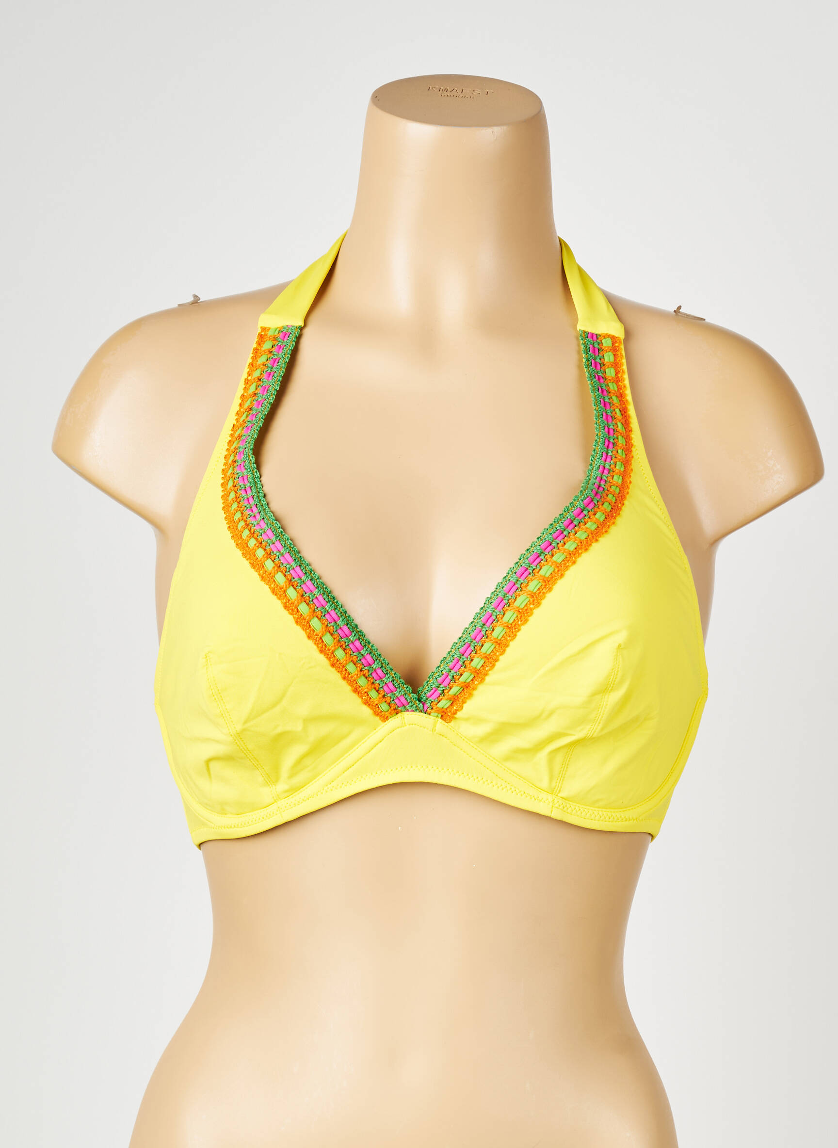 Sutien de costum de baie galben ANTIGEL femeie