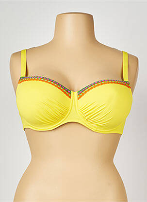 Sutien de costum de baie top sutien modelat top sutien modelat galben ANTIGEL femeie