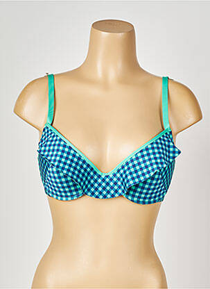 Sutien de costum de baie top sutien modelat top sutien modelat albastru ANTIGEL femeie