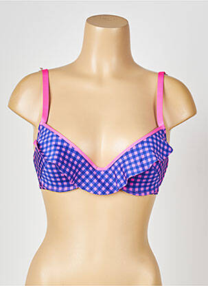 Sutien de costum de baie elasticitate top sutien modelat albastru ANTIGEL femeie