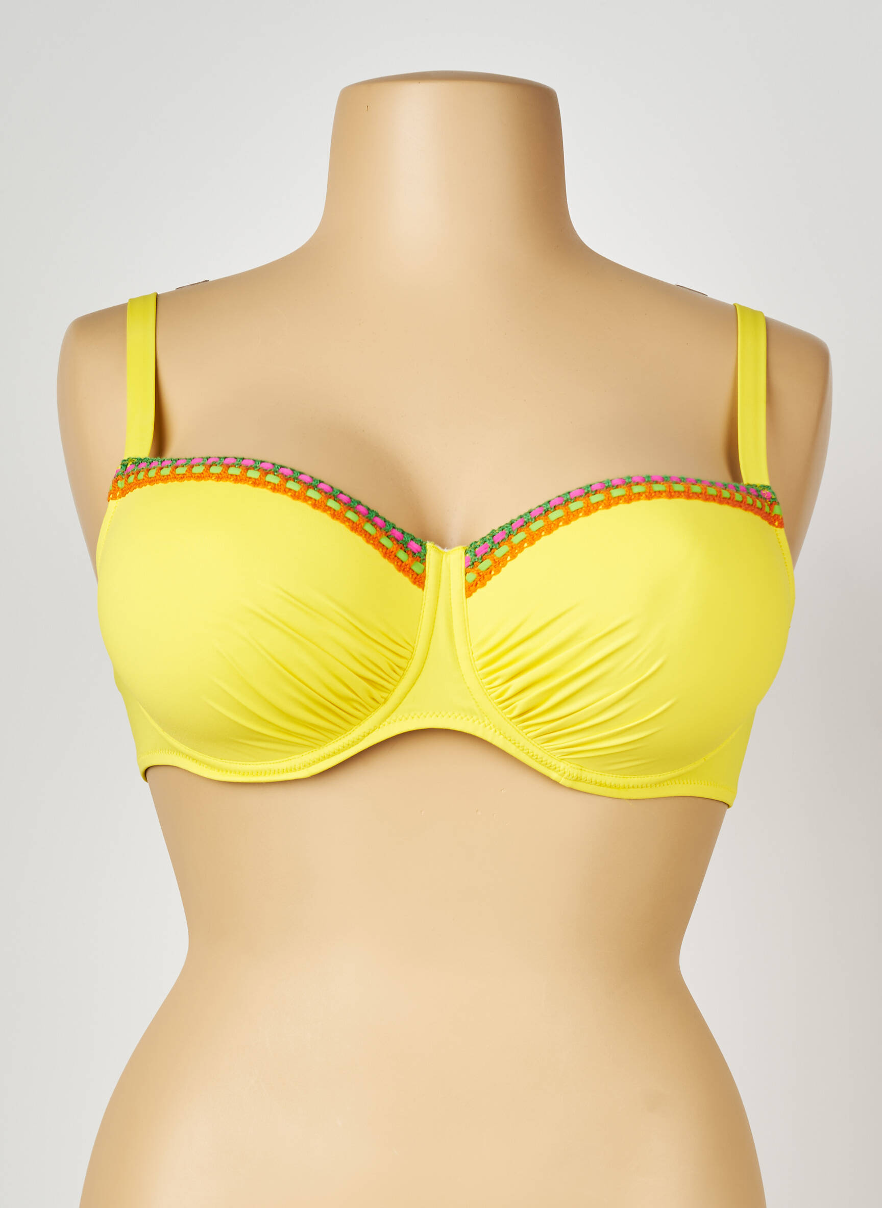 Sutien de costum de baie top sutien modelat top sutien modelat galben ANTIGEL femeie
