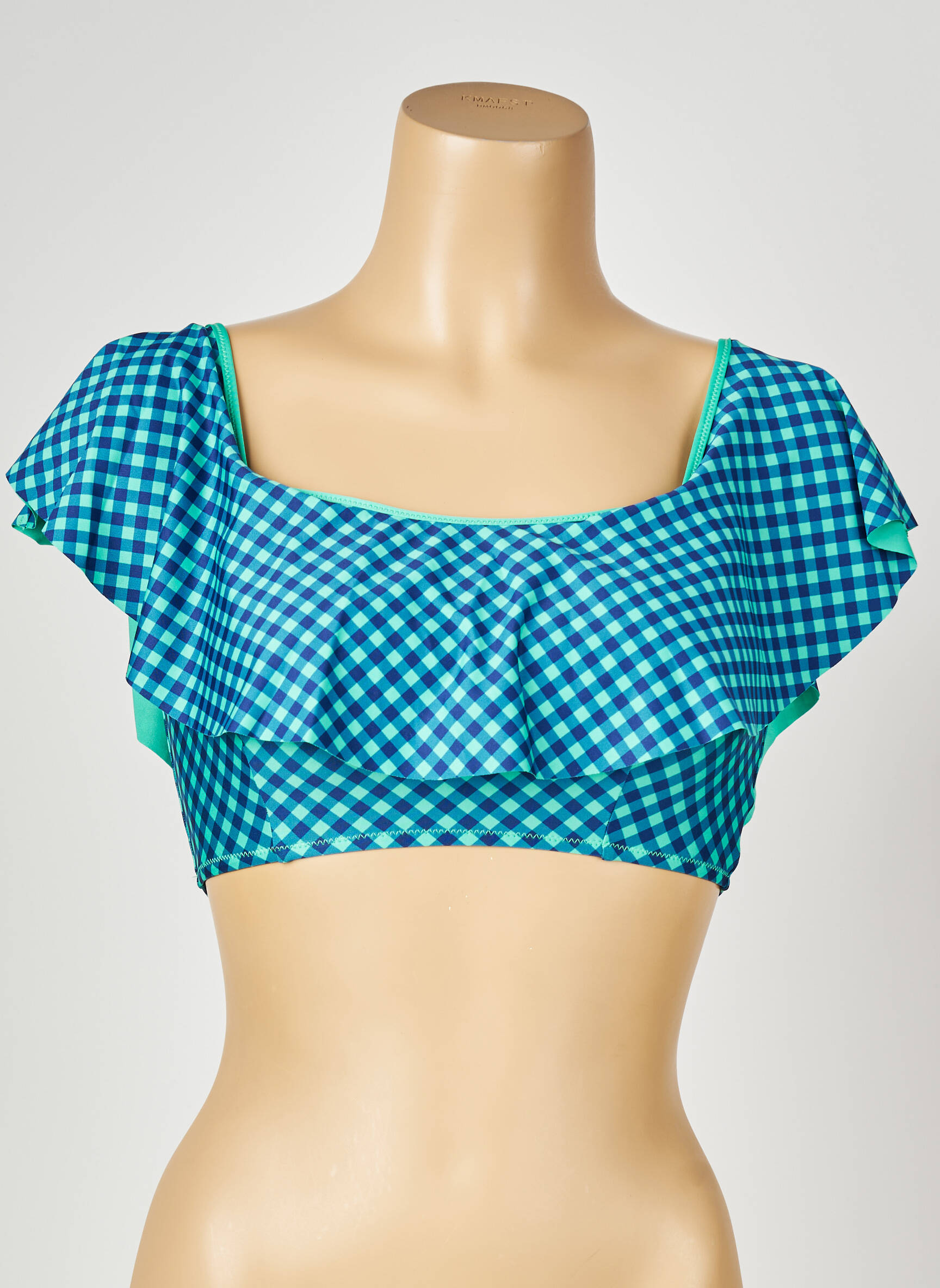 Sutien de costum de baie elasticitate top bentiță albastru ANTIGEL femeie