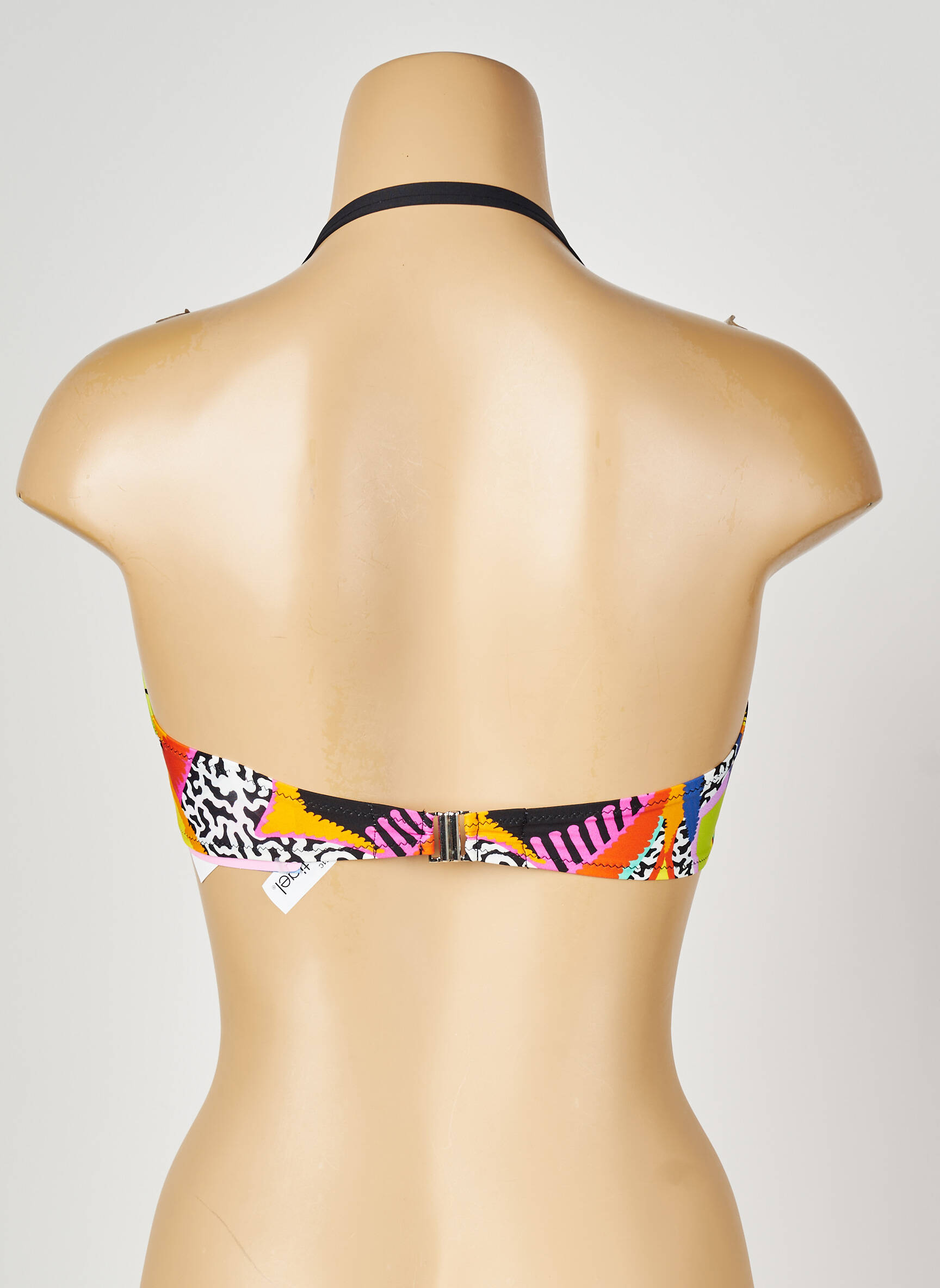 Sutien de costum de baie bretele elastice detașabile top sutien modelat negru ANTIGEL femeie