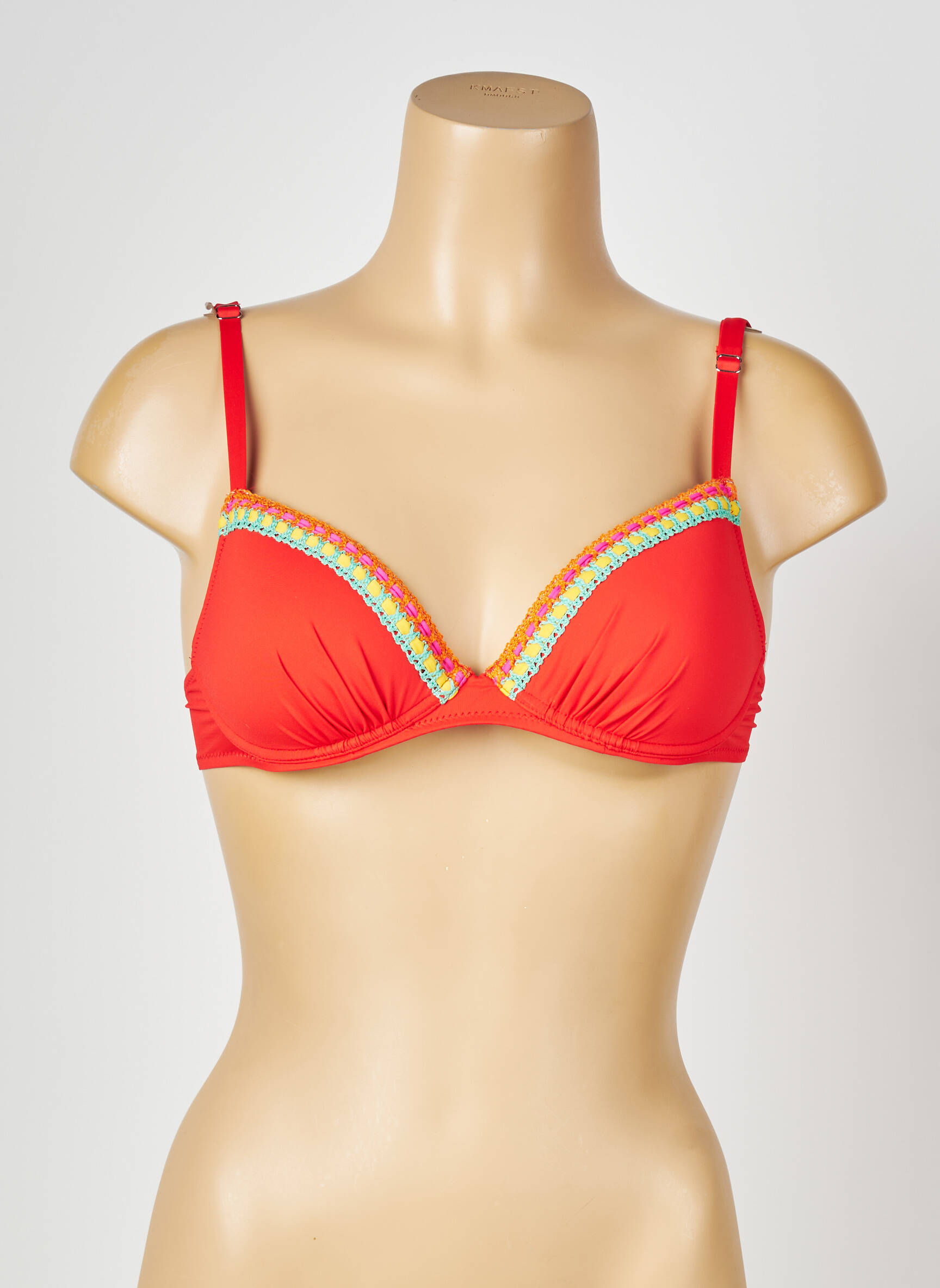 Sutien de costum de baie elasticitate top sutien modelat portocalie ANTIGEL femeie