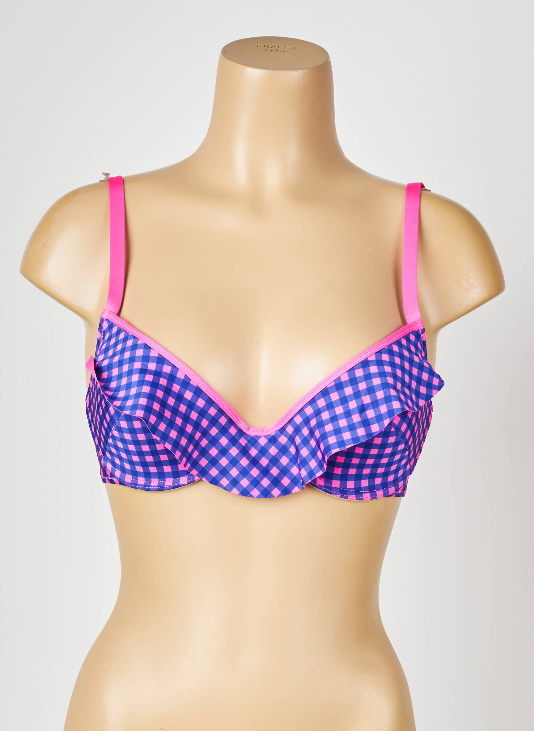 Sutien de costum de baie elasticitate top sutien modelat albastru ANTIGEL femeie