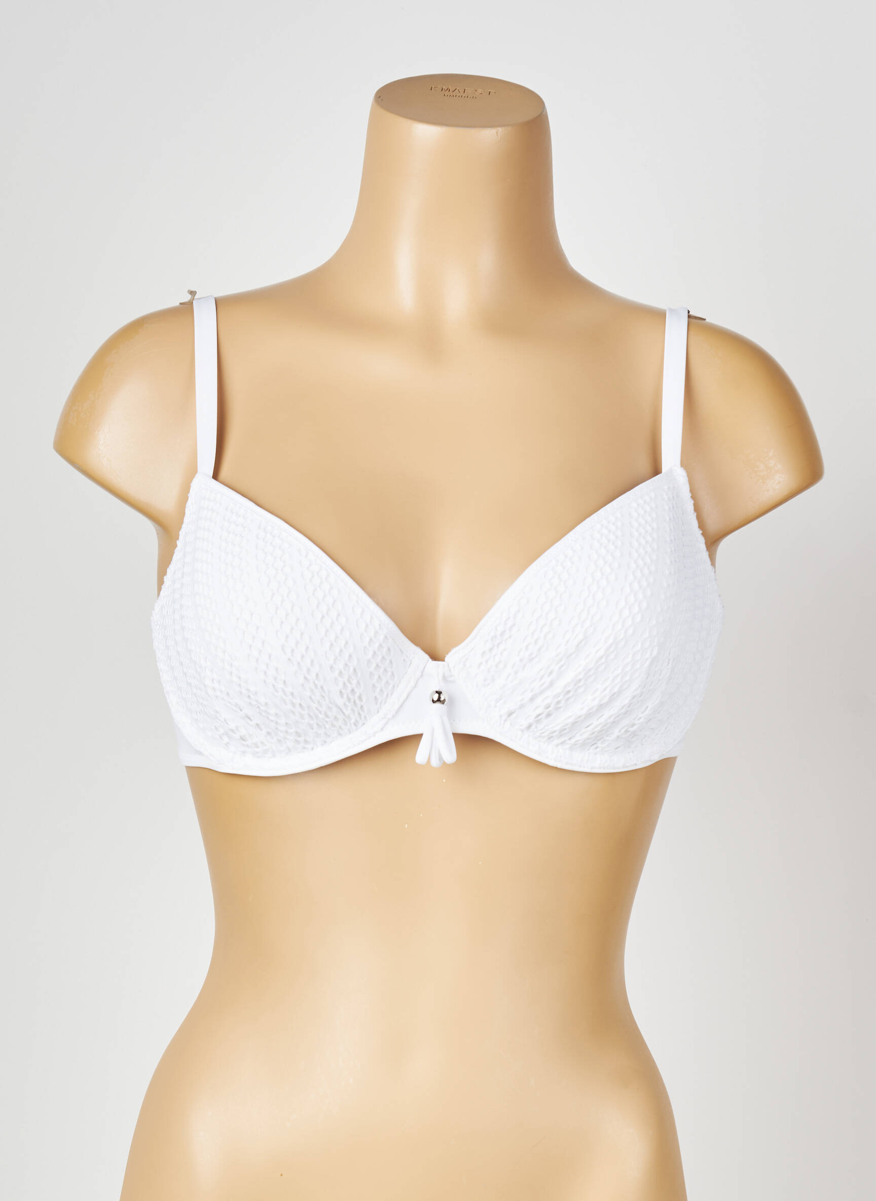 Sutien de costum de baie elasticitate top sutien modelat alb ANTIGEL femeie