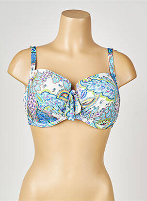 Sutien de costum de baie top sutien modelat top sutien modelat albastru ANTIGEL femeie
