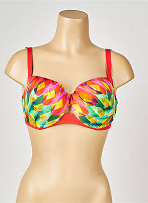 Sutien de costum de baie elasticitate top sutien modelat roșu ANTIGEL femeie