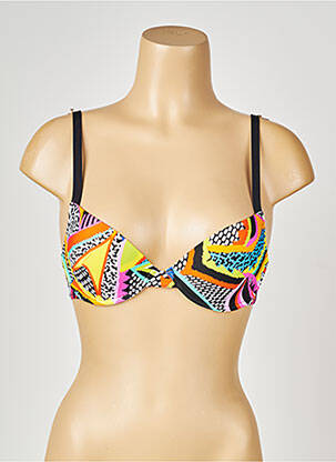 Sutien de costum de baie elasticitate top sutien push-up negru ANTIGEL femeie