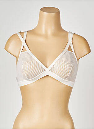 Sutien fără armatură bralete alb PASSIONATA femeie