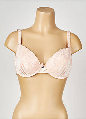 Sutien efect material satinat top sutien modelat roz VALEGE femeie