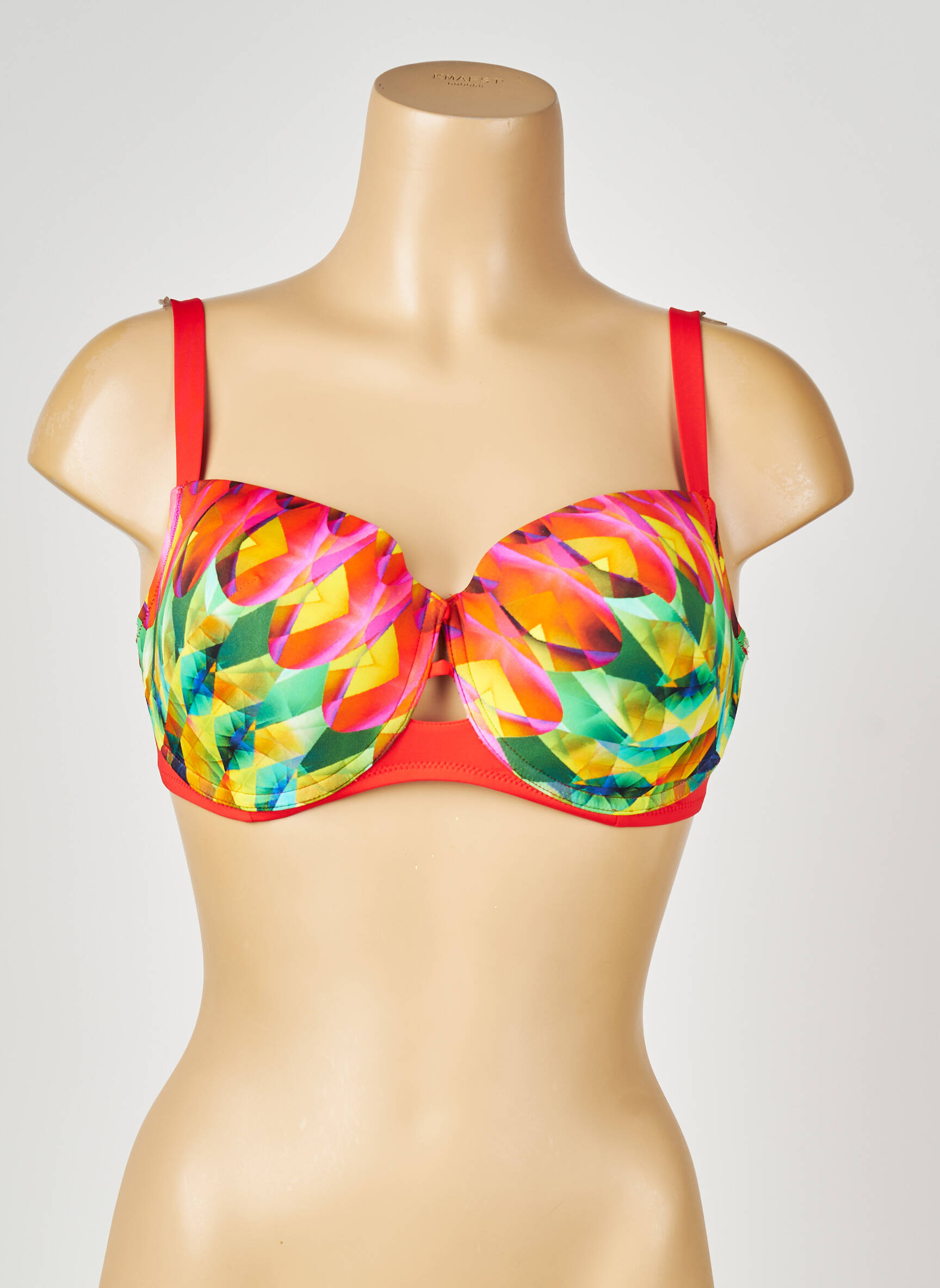 Sutien de costum de baie elasticitate top sutien modelat roșu ANTIGEL femeie