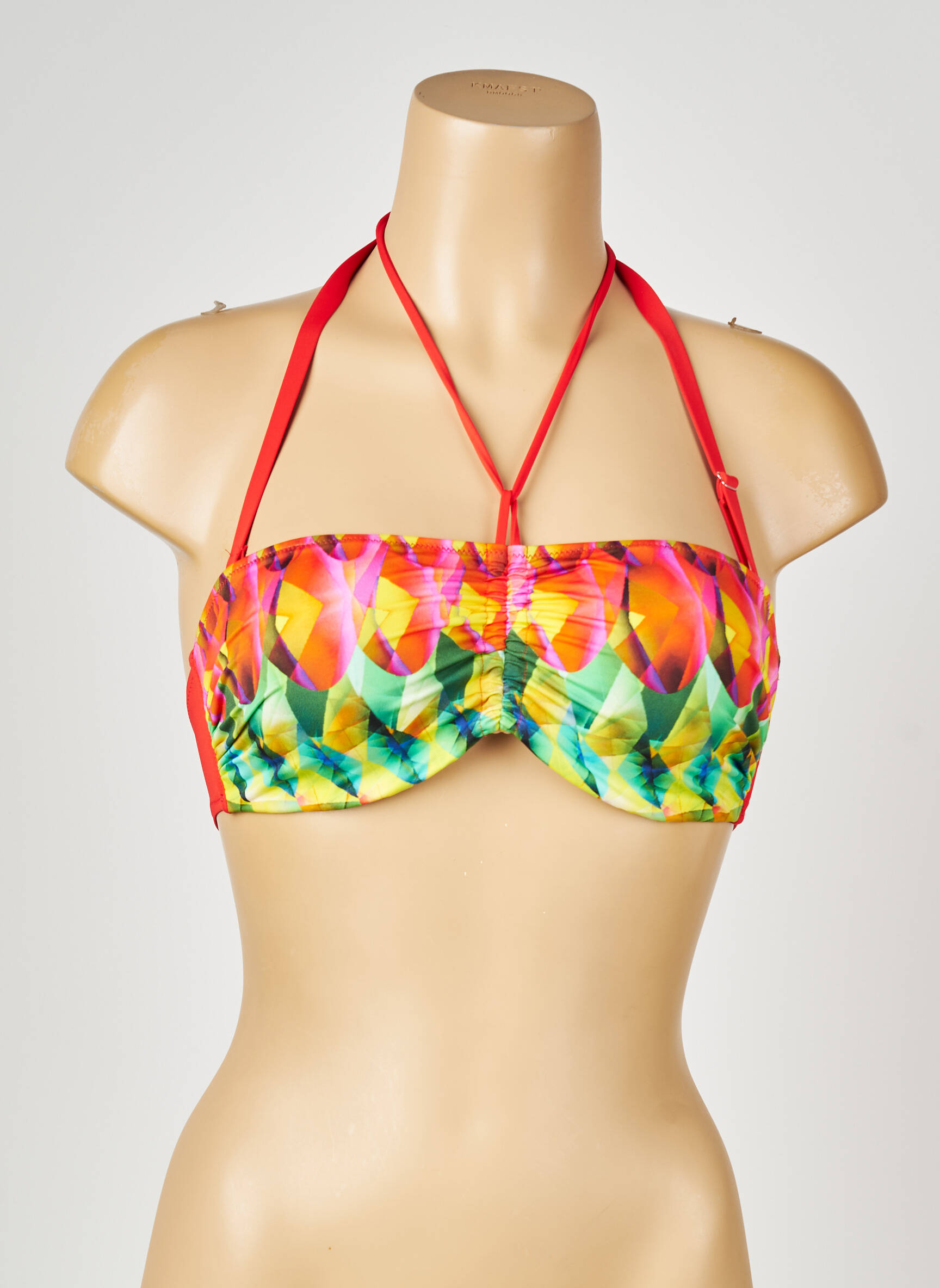 Sutien de costum de baie top bentiță top bentiță roșu ANTIGEL femeie