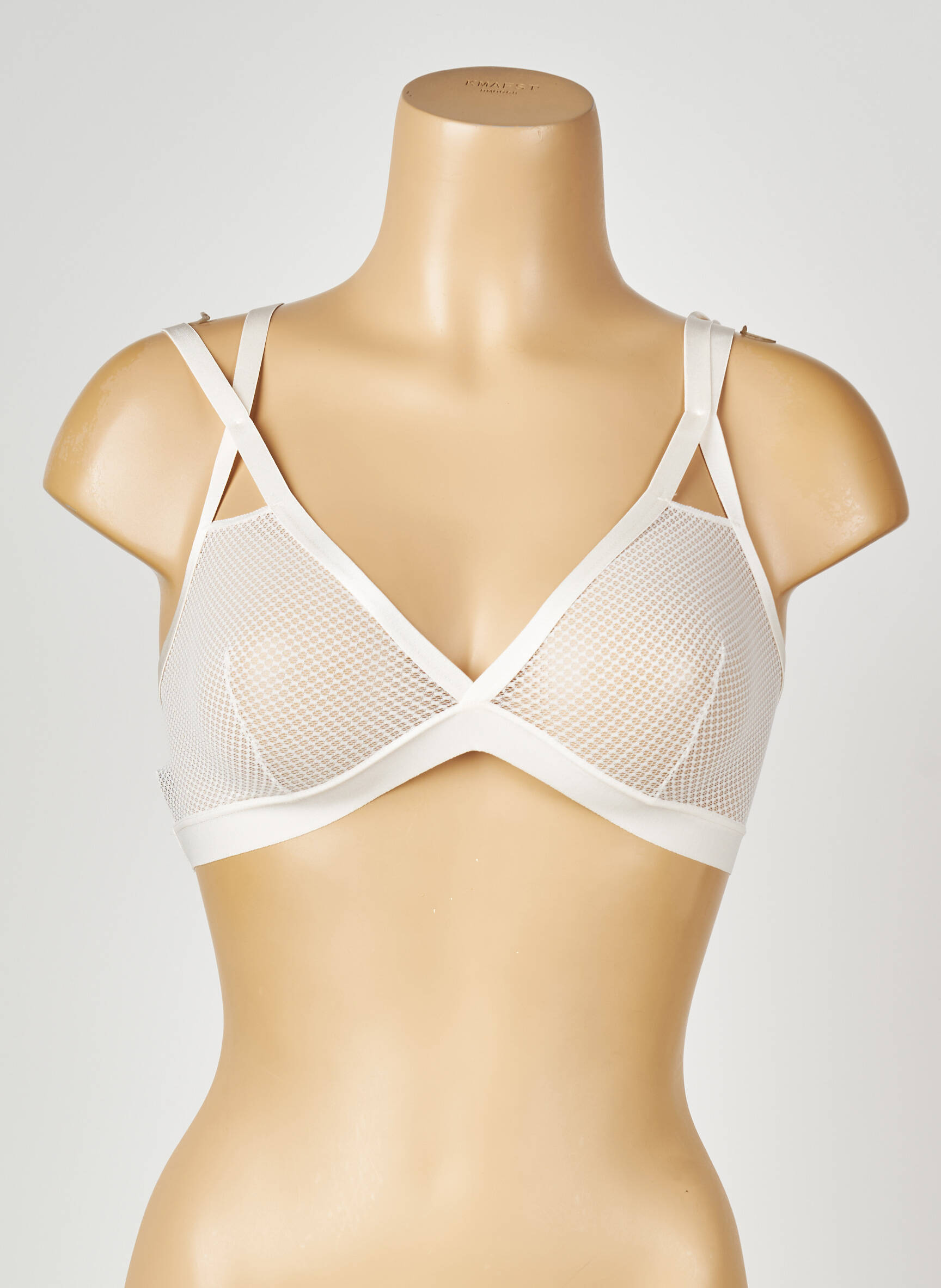 Sutien fără armatură bralete alb PASSIONATA femeie