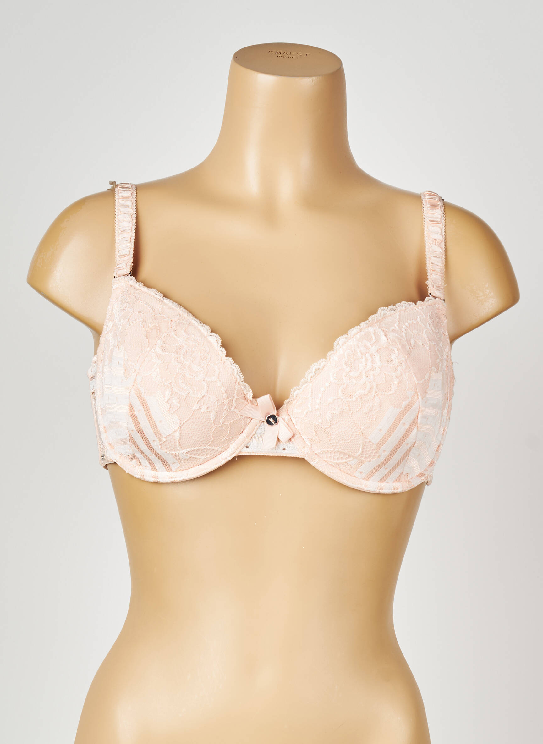 Sutien efect material satinat top sutien modelat roz VALEGE femeie