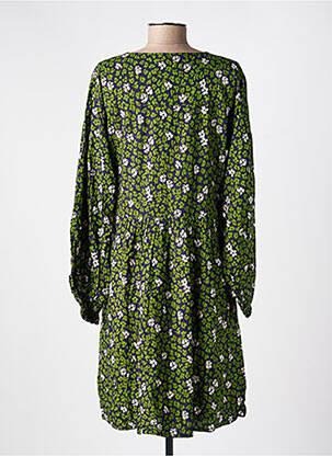Rochie midi imprimeu fantezie mâneci lungi verde PRINCESSE NOMADE femeie