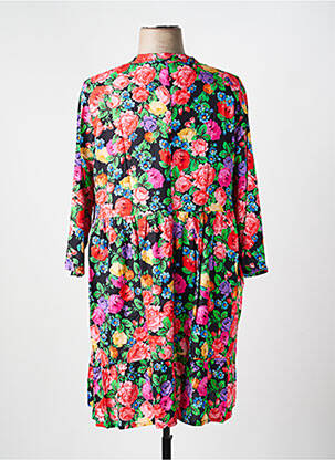 Rochie midi imprimeu floral mâneci 3/4 negru LA FIANCÉE femeie