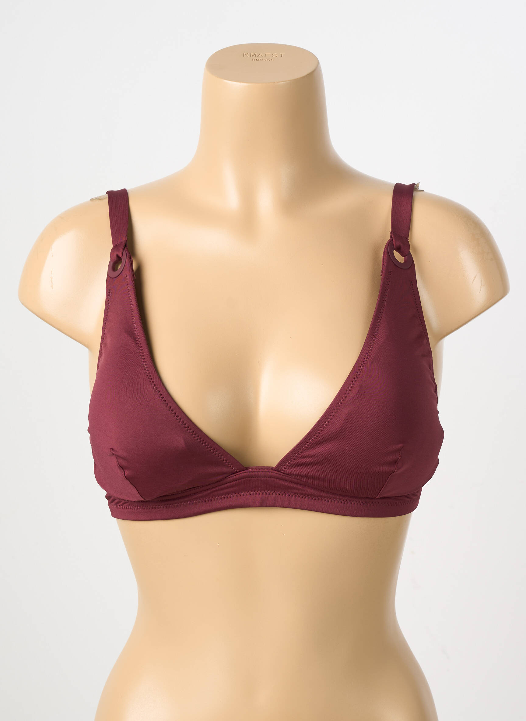 Sutien de costum de baie elasticitate top triunghiuri roșu PRINCESSE TAM-TAM femeie