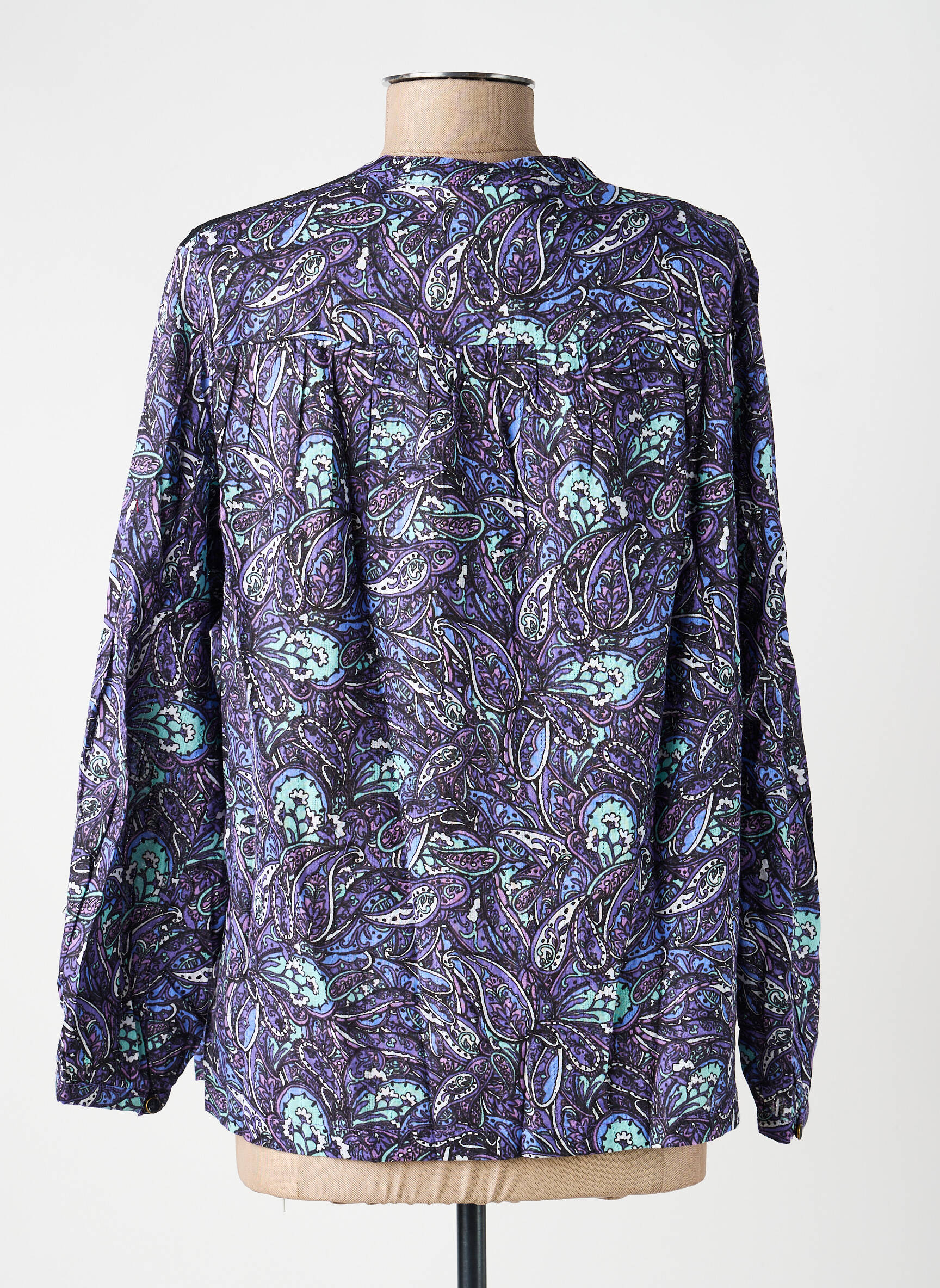Cămașă imprimeu floral mâneci lungi violet LA FIANCÉE femeie
