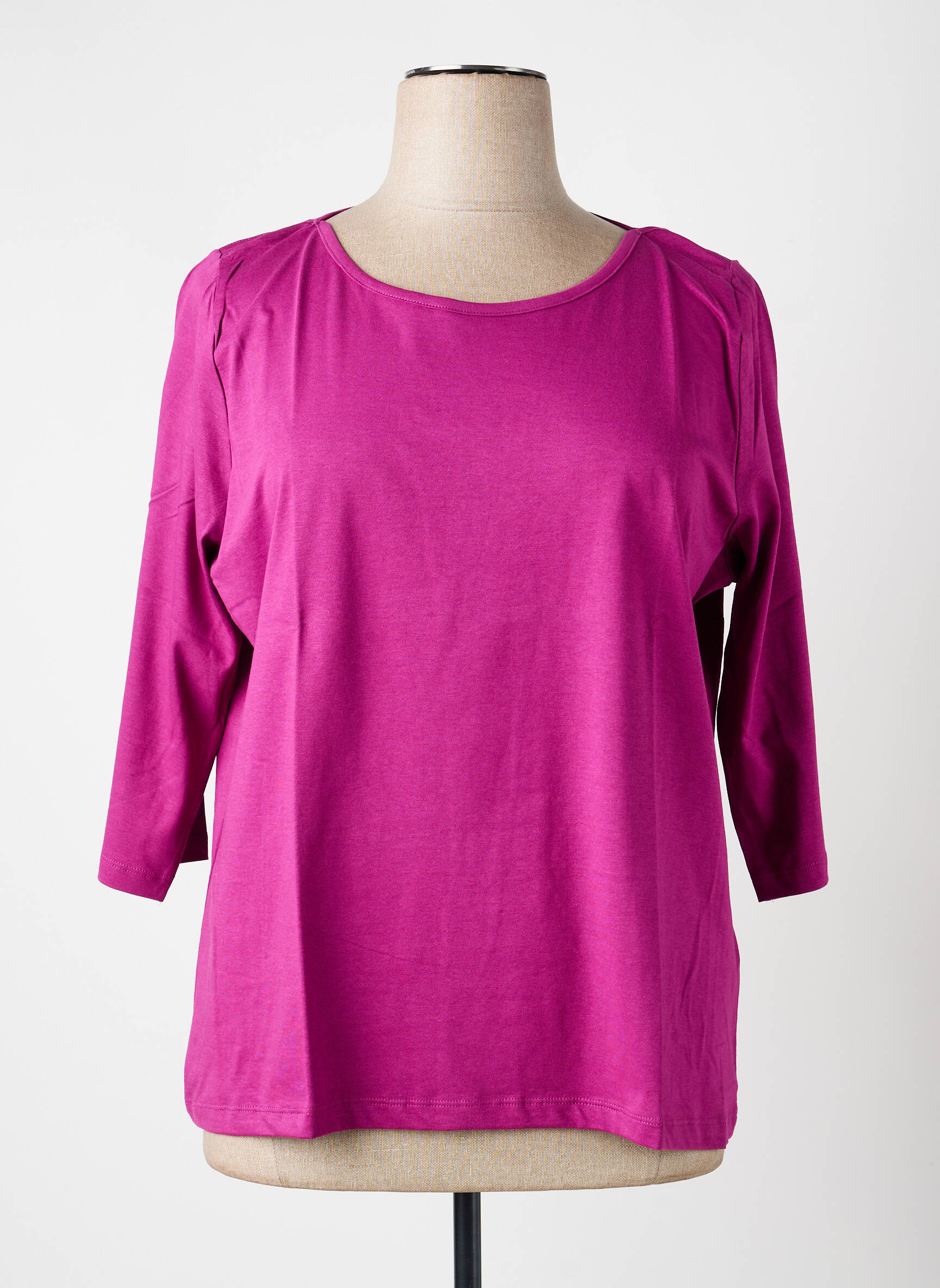 Top țesătură jersey mâneci 3/4 violet LA FIANCÉE femeie