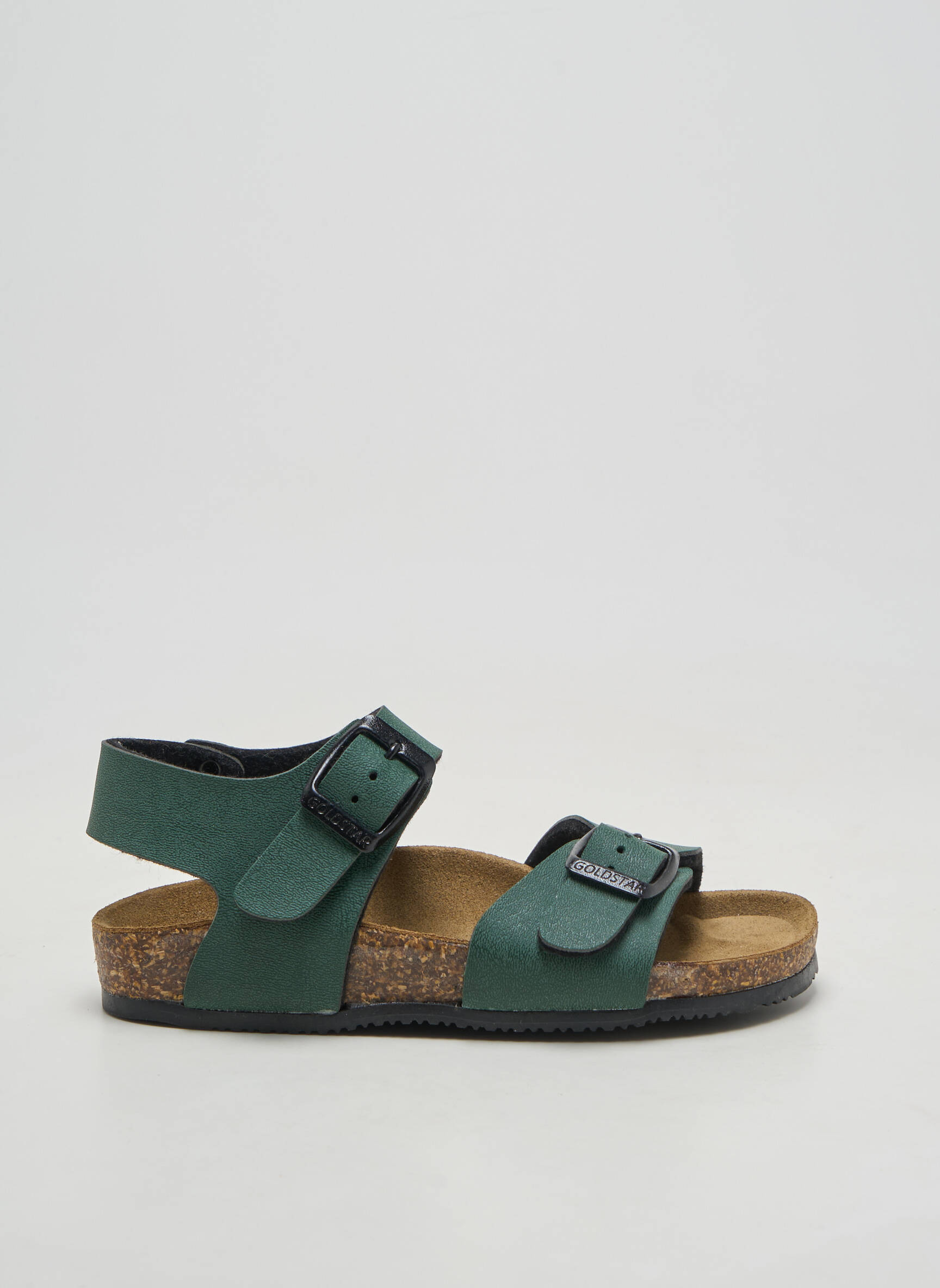 Sandale/pantofi decupați material neted vârf rotund verde GOLDSTAR băiat