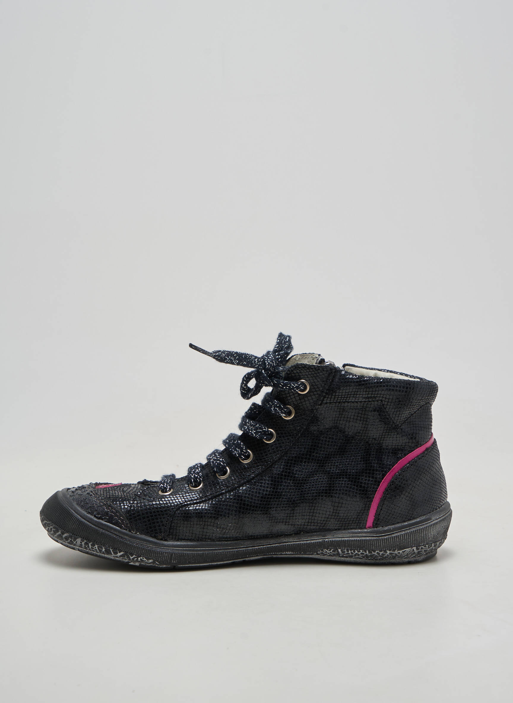 Adidași țesătură satinată vârf rotund negru GBB fată