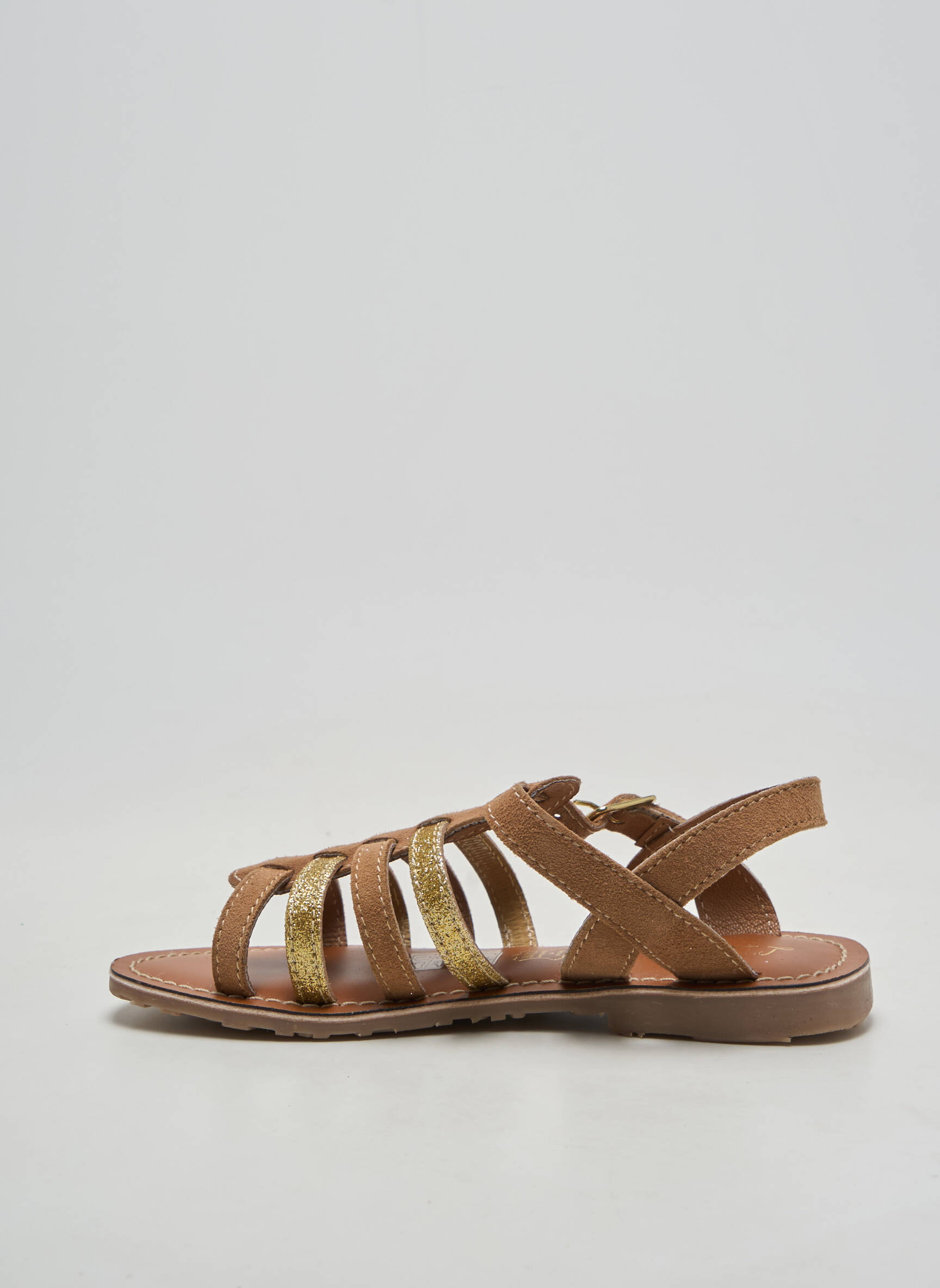 Sandale/pantofi decupați vârf rotund chiquet maro L'ATELIER TROPÉZIEN fată