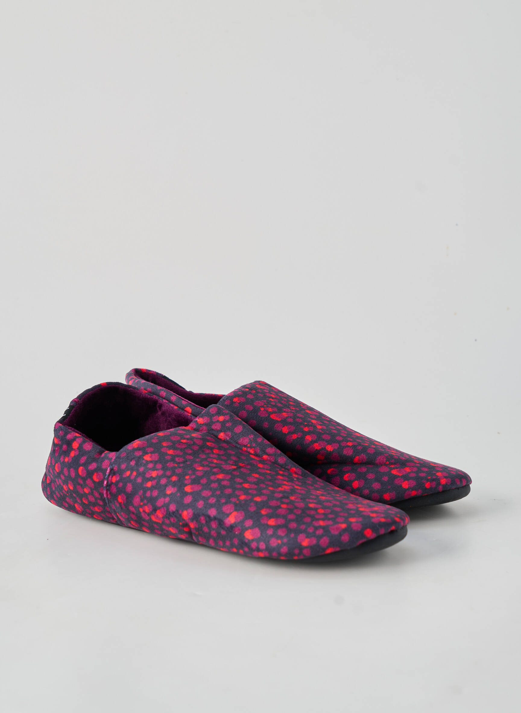 Papuci/pantofi de casă vârf rotund toc plat până la 3 cm violet LA FIANCÉE femeie