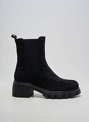 Botine/ghete nubuc toc de 4 la 6 cm negru VANESSA WU femeie