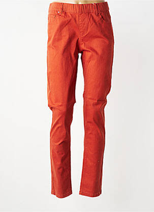 Pantalon slim talie elastică portocalie GRIFFON femeie