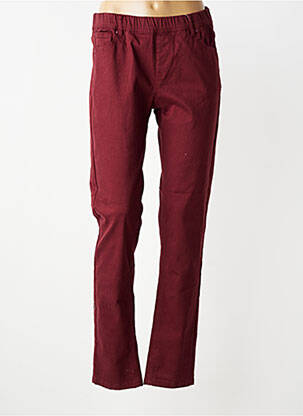 Pantalon slim talie elastică roșu GRIFFON femeie