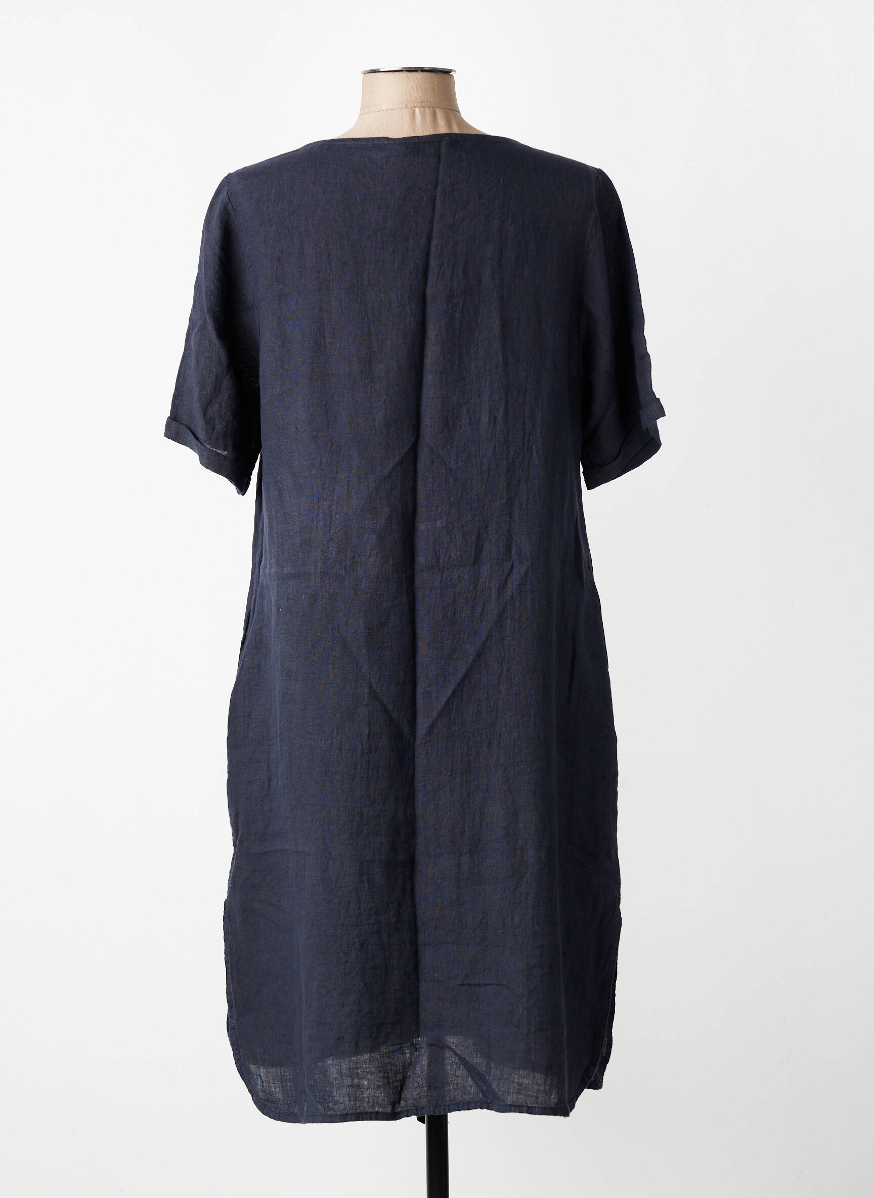 Rochie midi mâneci scurte mâneci scurte albastru TELMAIL femeie
