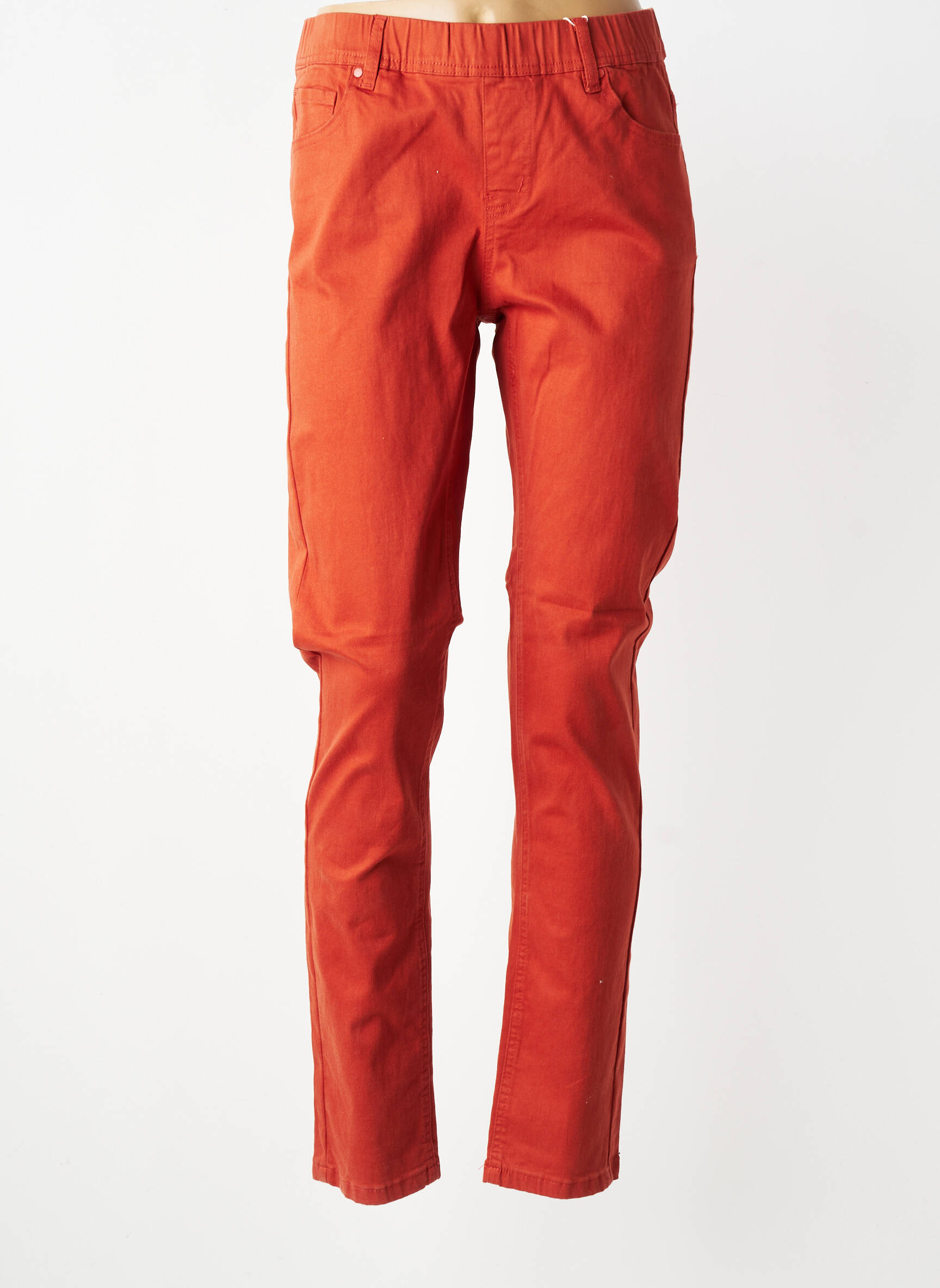 Pantalon slim talie elastică portocalie GRIFFON femeie