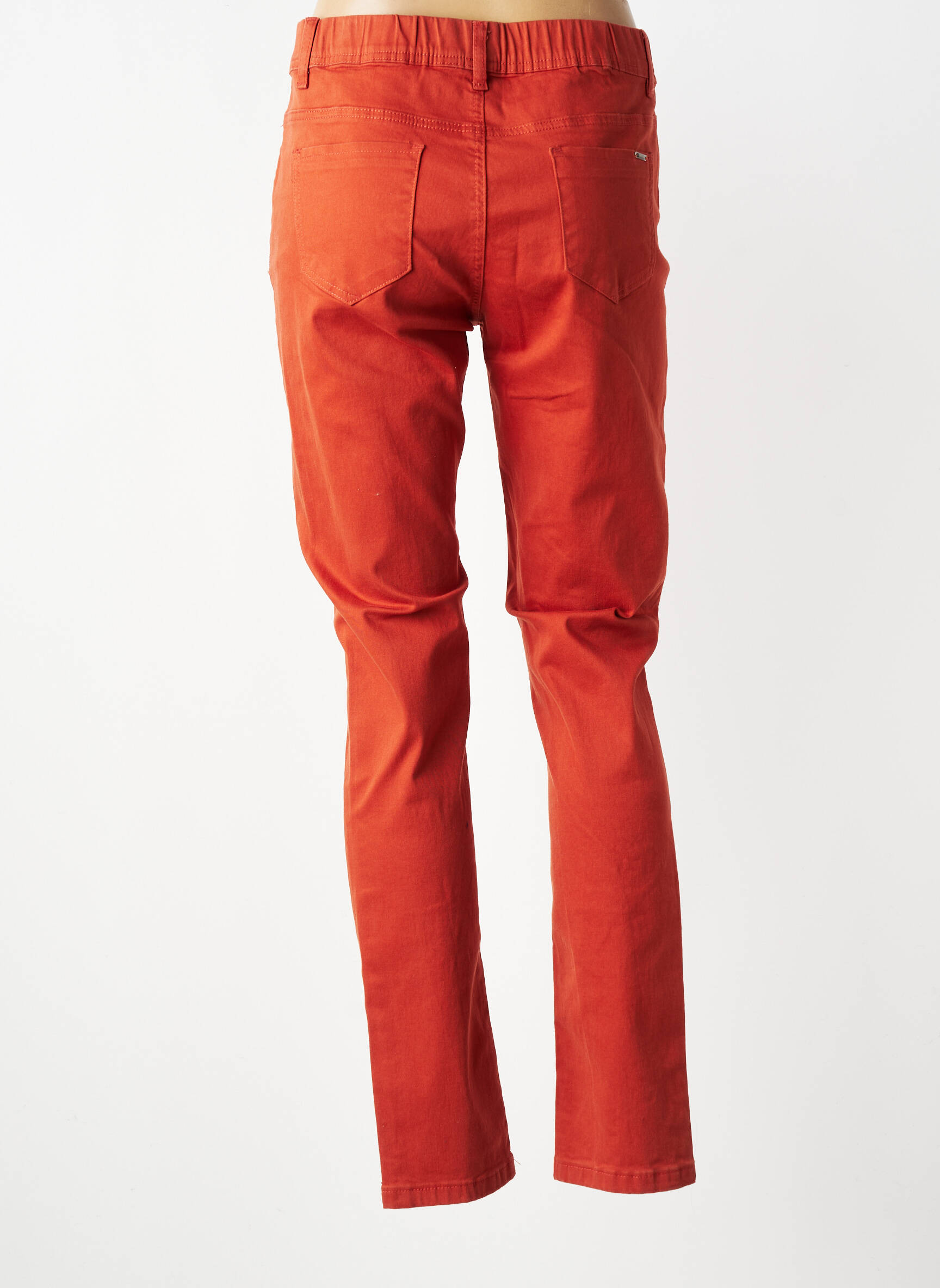Pantalon slim talie elastică portocalie GRIFFON femeie