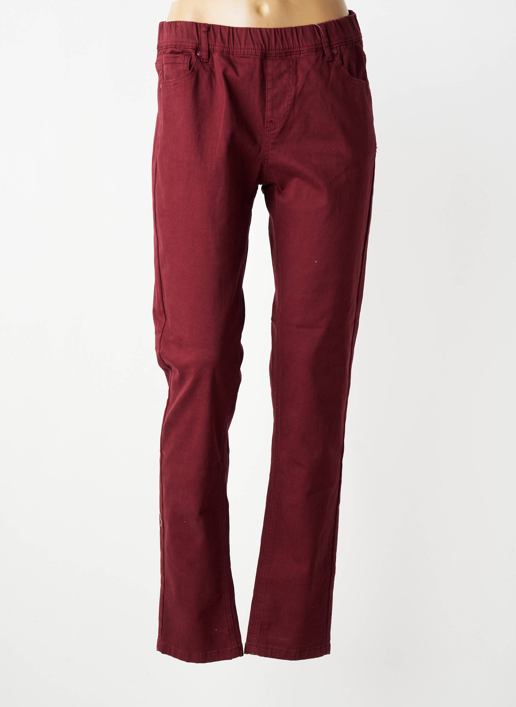 Pantalon slim talie elastică roșu GRIFFON femeie