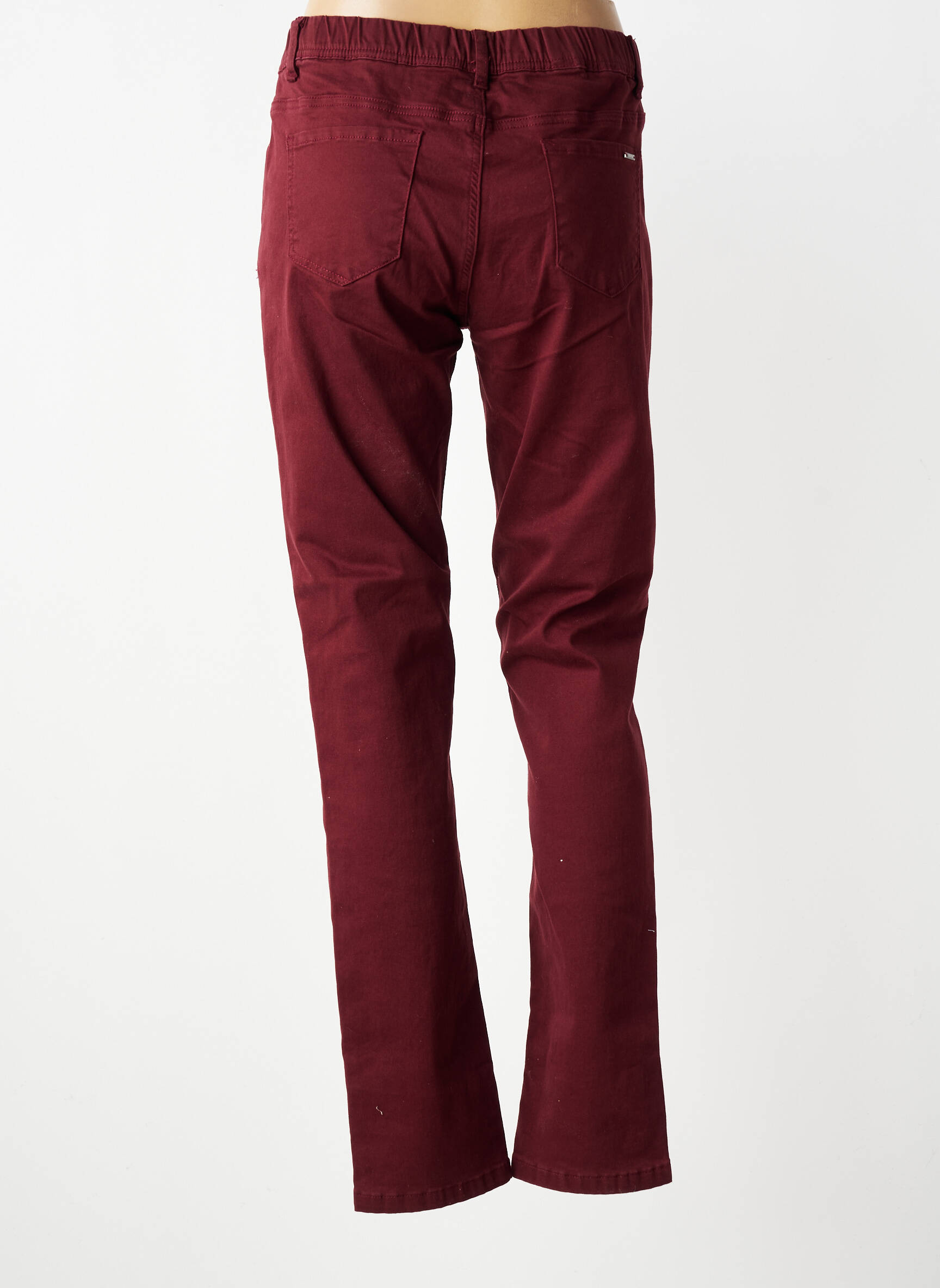 Pantalon slim talie elastică roșu GRIFFON femeie