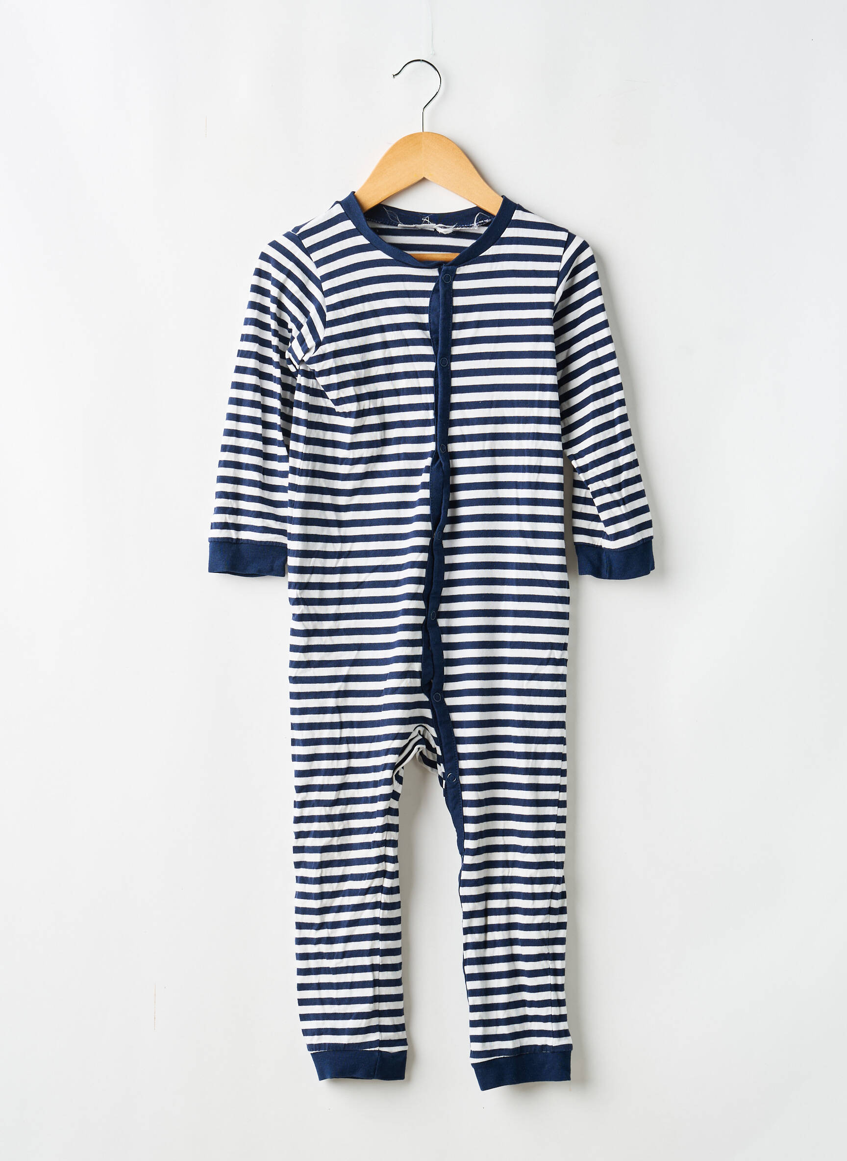 Salopetă-pantalon croială cambrată mâneci lungi albastru SANS MARQUE copil