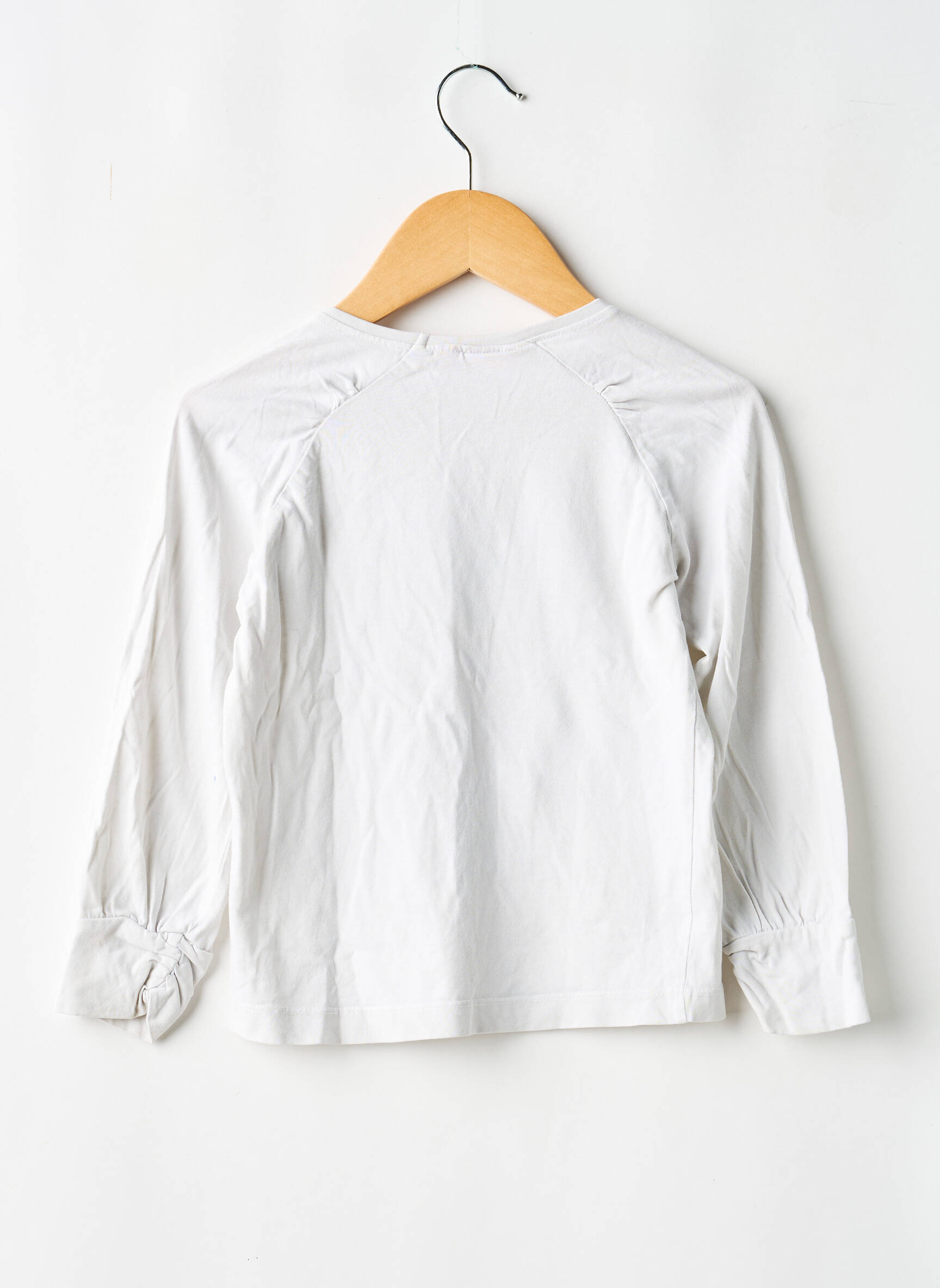 Tricou elasticitate mâneci lungi alb NKY fată