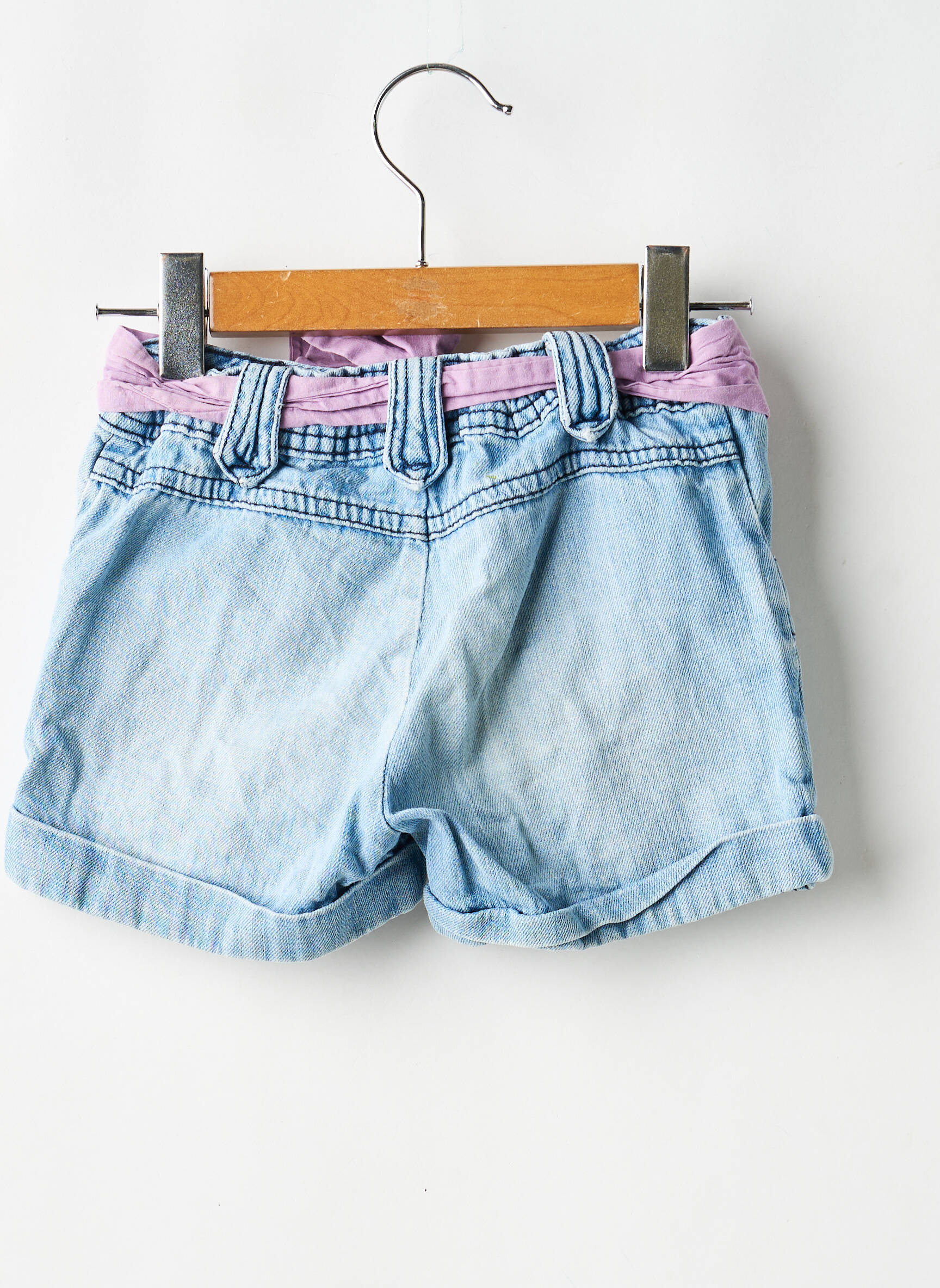 Șort țesătură denim albastru SHINY  fată