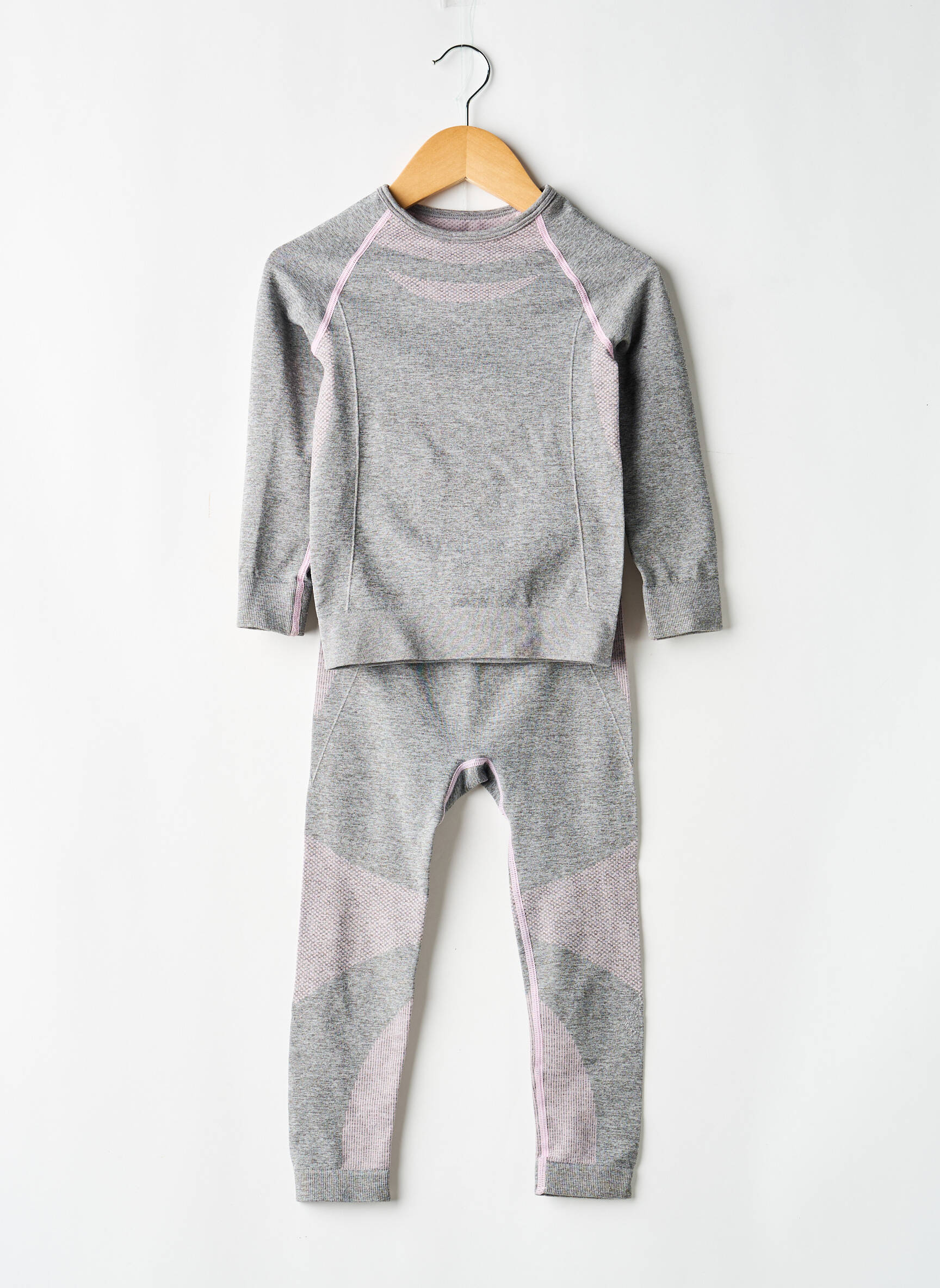 Set pantaloni tip de tricou gri LUPILU fată