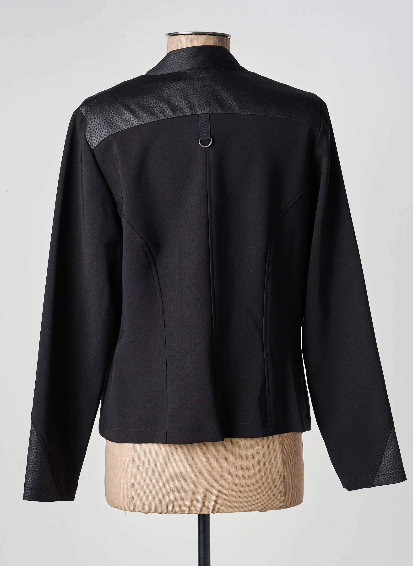 Jachete casual guler rotund negru MERI & ESCA femeie