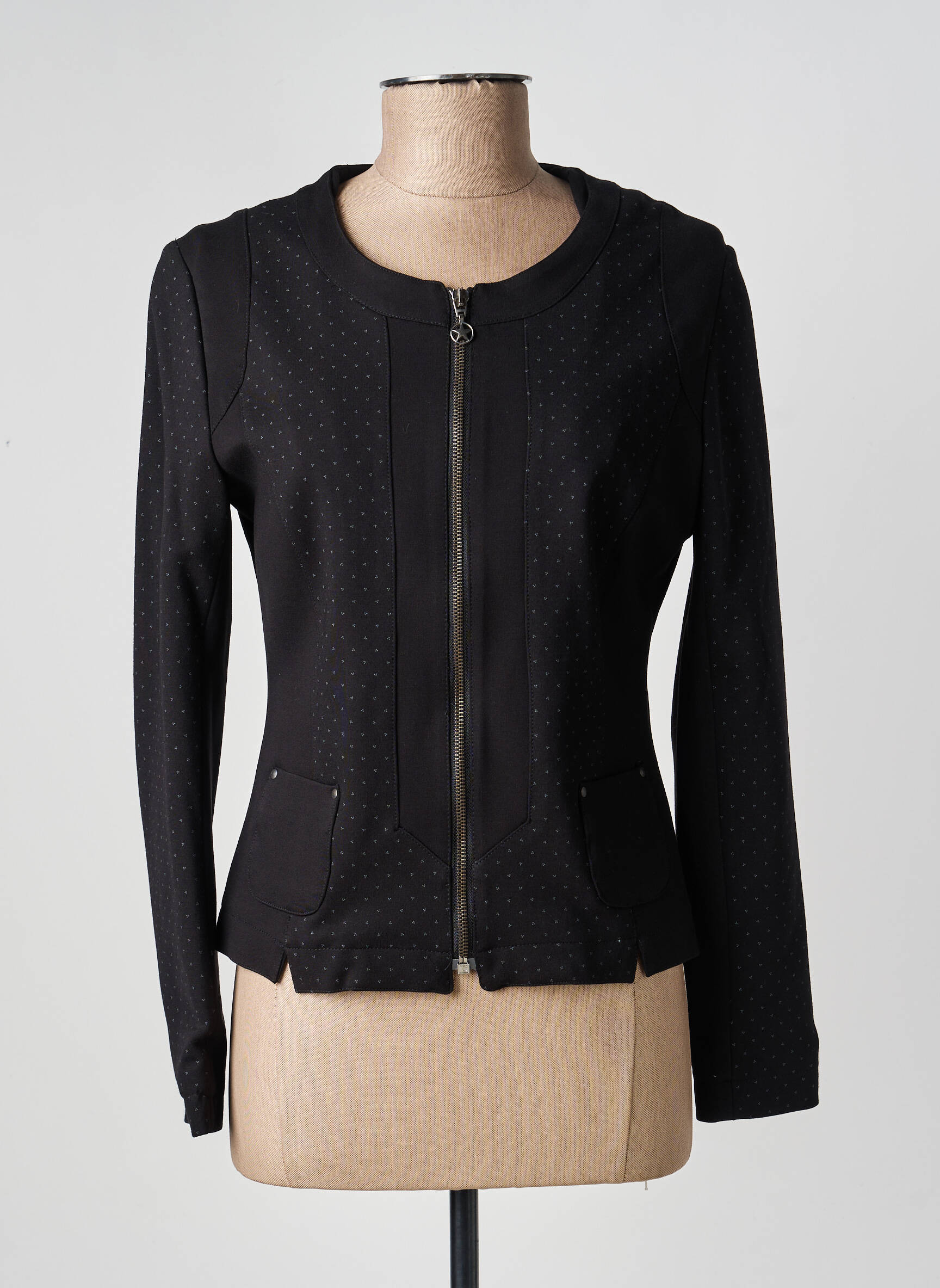 Jachete casual guler rotund negru VOODOO femeie