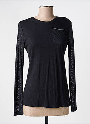 Top țesătură jersey mâneci lungi negru VOODOO femeie