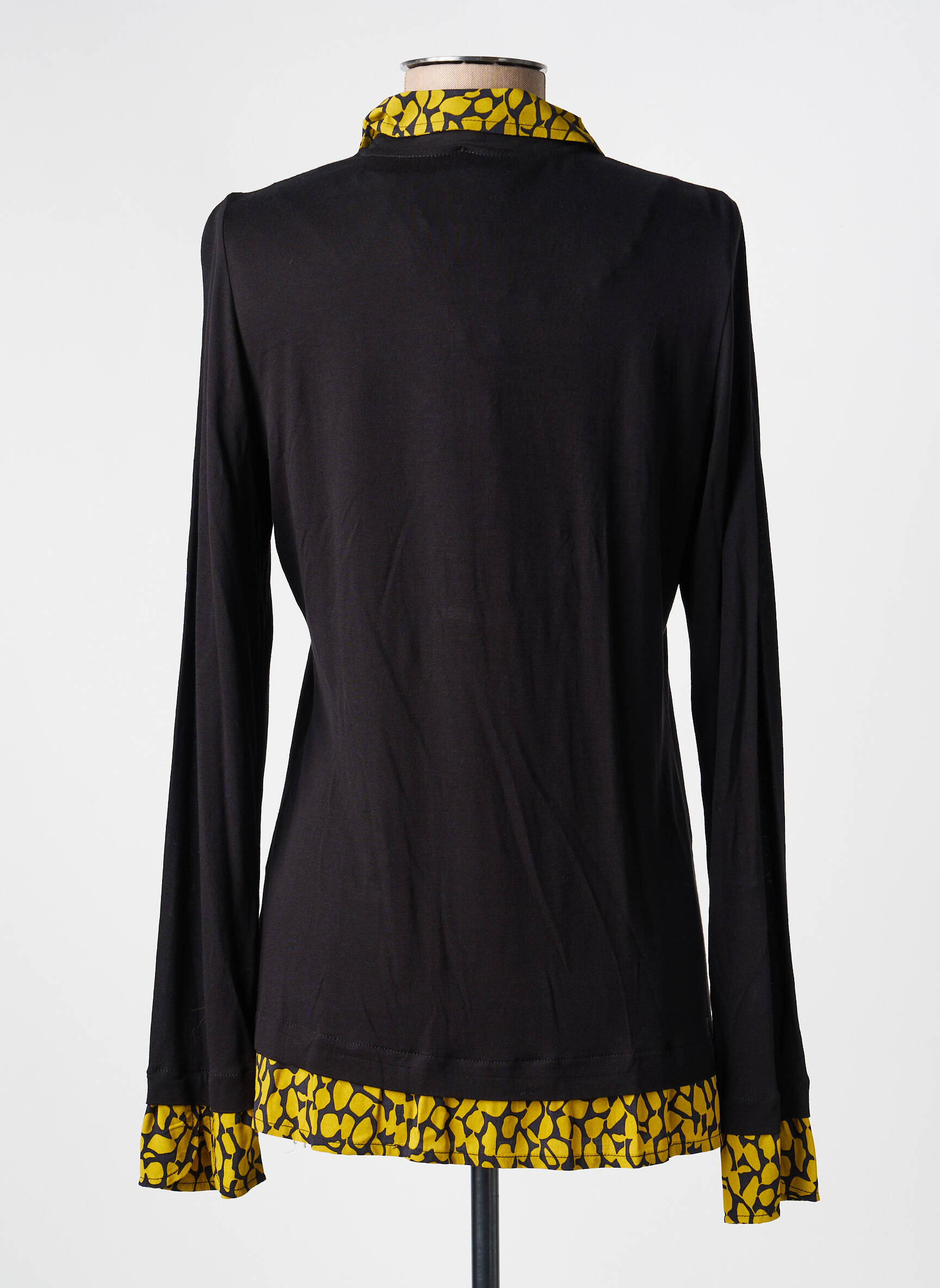 Top elasticitate mâneci lungi galben VOODOO femeie