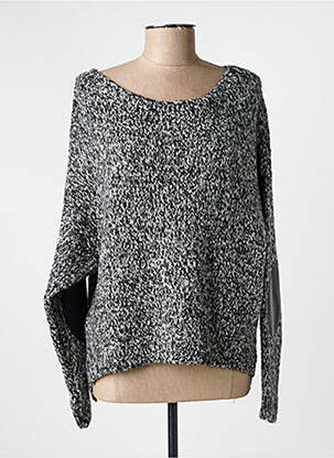Pulover croială dreaptă mâneci lungi gri VOODOO femeie