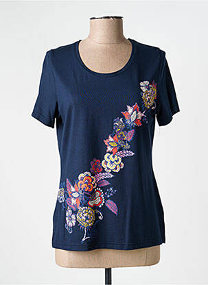 Tricou croială dreaptă mâneci scurte albastru MERI & ESCA femeie