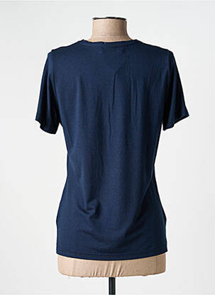 Tricou croială dreaptă mâneci scurte albastru MERI & ESCA femeie
