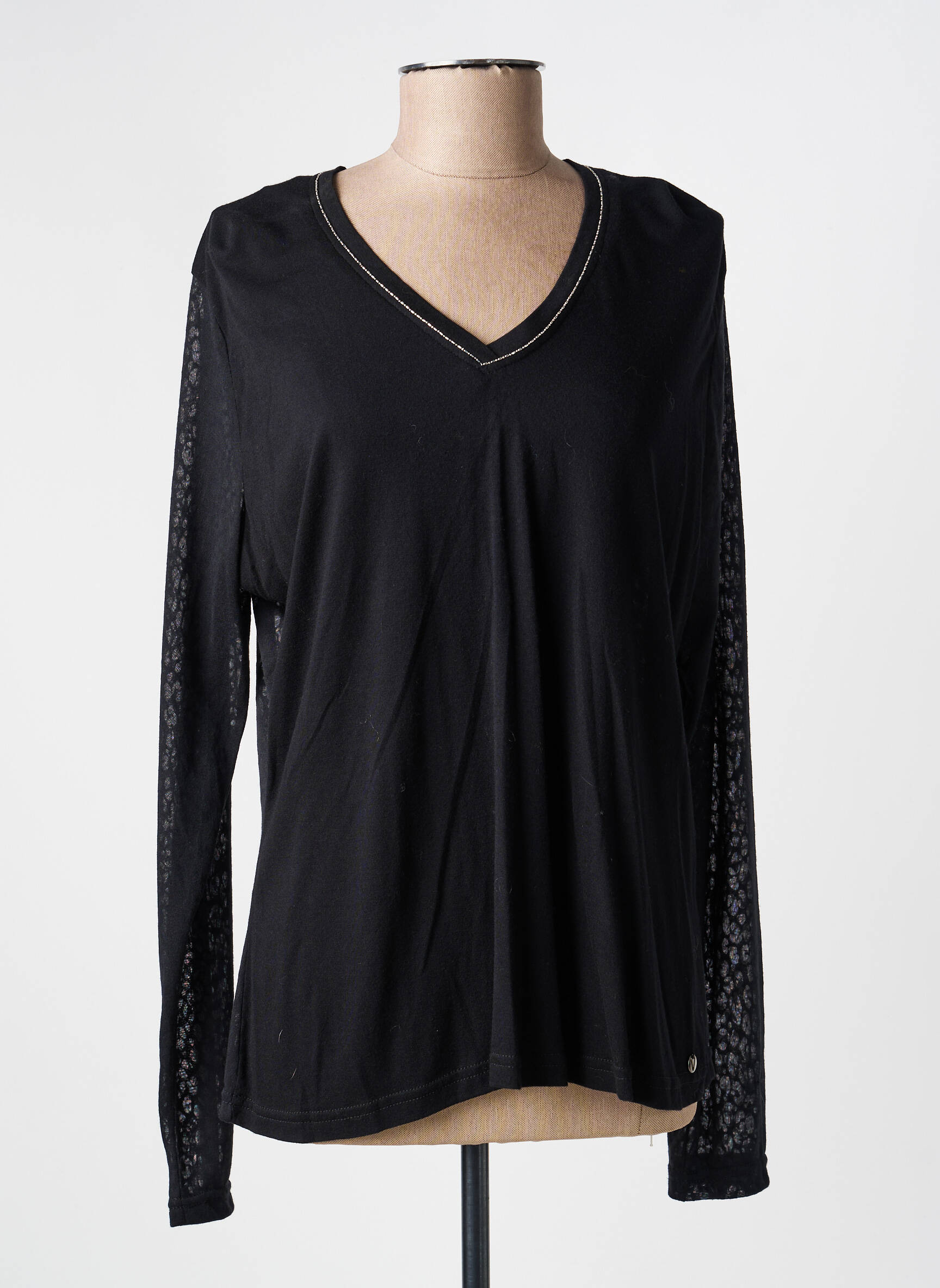 Tricou mâneci lungi mâneci lungi negru VOODOO femeie