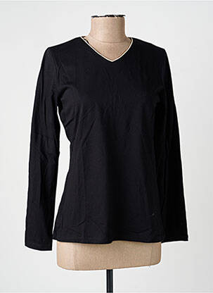 Top țesătură jersey mâneci lungi negru JULIE GUERLANDE femeie