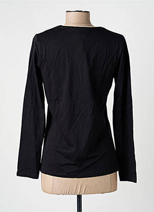 Top țesătură jersey mâneci lungi negru JULIE GUERLANDE femeie